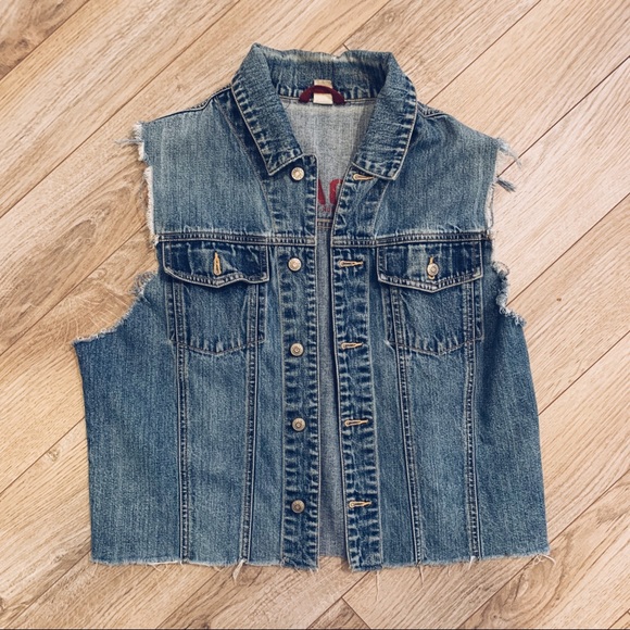 Raw Edge Denim Vest - Picture 3 of 6